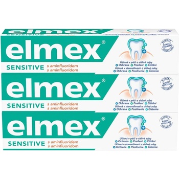 Elmex Sensitive zubní pasta pro citlivé zuby 3 x 75 ml
