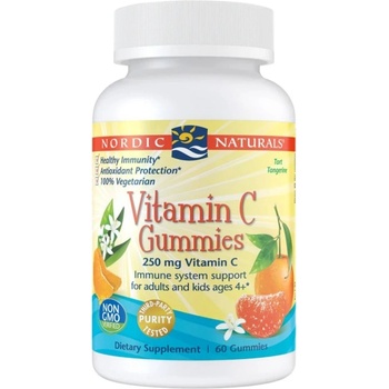 Nordic Naturals Vitamin C Gummies 250 mg [60 желирани бонбони] Мандарина