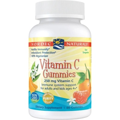 Nordic Naturals Vitamin C Gummies 250 mg [60 желирани бонбони] Мандарина