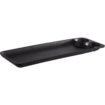 APS Melaminový talíř 410x150 mm, černý Nero
