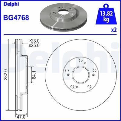 Brzdový kotúč DELPHI BG4768
