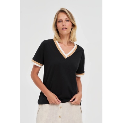 Moodo Дамска тениска Moodo - черна Moodo | Cheren | ЖЕНИ | XS