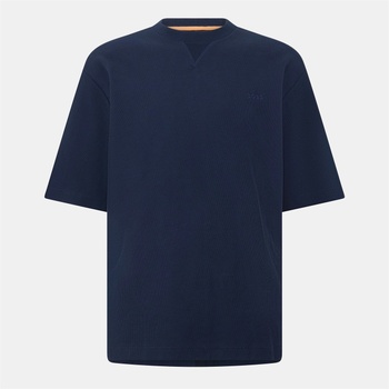 Boss Тениска Boss Men's Te Waffle T-Shirt - Dark Blue