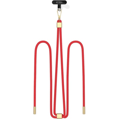 Tech-protect C2S ROPE crossbody каишка червен/златен (5906302371327)