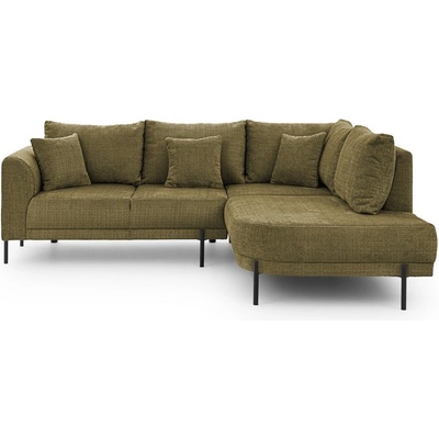 ROPEZ Зелен шенилов ъглов диван (десен ъгъл/L форма) Mauris - Ropez (Mauris Naroznik L - Prawa OT tk. Cremona 38 ( Davis ))