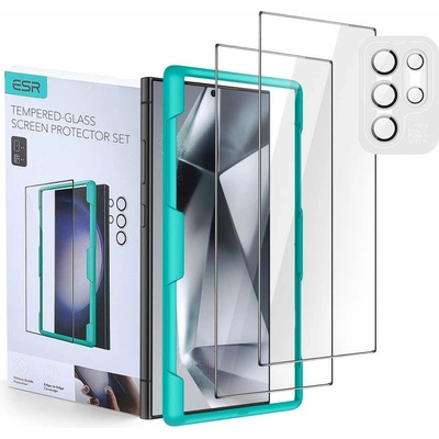 ESR Screen Shield Tempered Glass and Camera Glass Protection Set - комплект 2 броя стъклени защитни покрития за дисплея и 1 брой предпазни стъклени лещи за камерата на Samsu