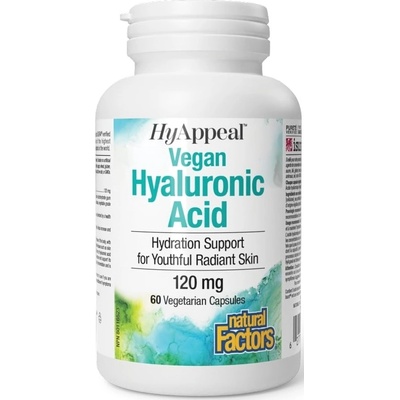 HyAppeal Vegan Hyaluronic Acid, 120 mg, 60 капсули, Natural Factors