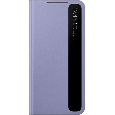 Samsung Clear View Cover EF-ZG996CV - оригинален кейс, през който виждате информация от дисплея за Samsung Galaxy S21 Plus (лилав)