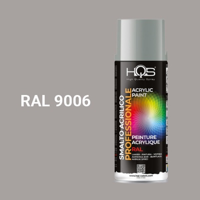HQS akrylová farba v spreji 400 ml RAL 9006 hliník lesklý