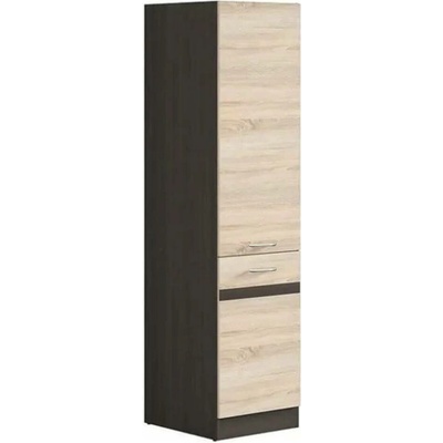 BRW Potravinová skříň JUNONA D2D/50/195 P wenge/dub sonoma – Zboží Dáma