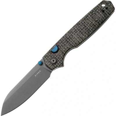 Kizer Pokiman BLL AEB-L Gray PVD Coating,Micarta, Button Liner Lock V3789BSA1
