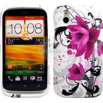 Image 1 of HTC Desire X Flora V5 Силиконов Калъф + Протектор