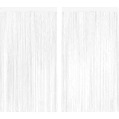 Provázkové záclony, 2 ks, 100x250 cm, bílá