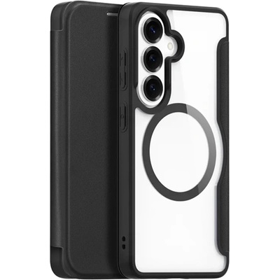 Dux Ducis Samsung S26 DUX DUX DUCIS SKIN X PRO калъф за поставяне, кожен ефект FLIP, MagSafe, ЧЕРЕН (GP-183442)