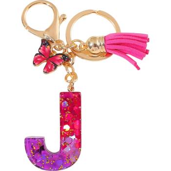 HARAHU Ключодържател Азбука - j / Розова / Пеперуда kp37954 (37954)