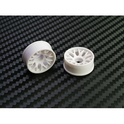 PN Racing Mini-Z 2WD Machine Cut BBS Front Wheel F1 White