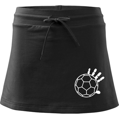 Hádzaná lopta ruka športová sukňa Two in One čierna