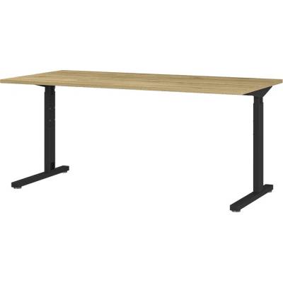 Sconto Písací stôl ORFI dub grandson/čierna, šírka 160 cm 80 x 160 x 80