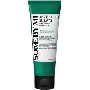 Some By Mi AHA BHA PHA 30 Days Miracle Acne Clear Foam - Нежна почистваща пяна с киселини, 100мл
