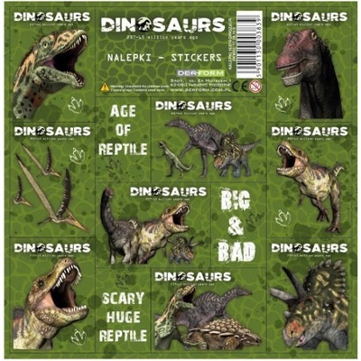 DERFORM Samolepky Dinosauři Jurský park 16x16