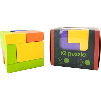 Robetoy 3D дървен пъзел-куб Robetoy - IQ Puzzle (RO28338)