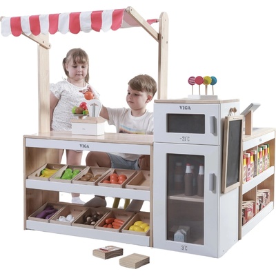 Viga drevený obchodný stánok supermarket XXL