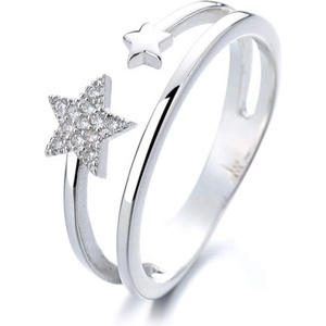 Silenti Jewelry Сребърен пръстен "Звезда" - 5 - 49мм (15.6мм диам. )