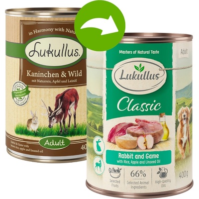 Lukullus Adult Losos & kuracie 6 x 400 g