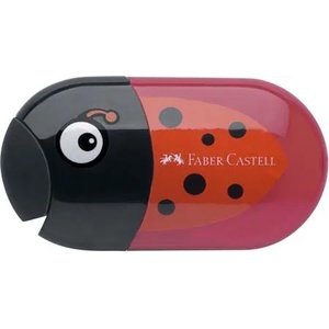 Faber-Castell Острилка и гума, с два отвора, с резервоар, faber-castell, модел божа кравичка 183526 (183526)