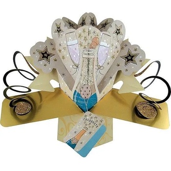 Image 1 of Second nature Изскачаща 3d картичка Шампанско