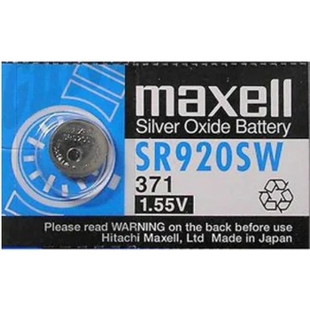 Image 1 of Maxell Батерия сребърна Maxell SR, SR920SW, 1.55V, 1 бр (MLBSSR920SW)