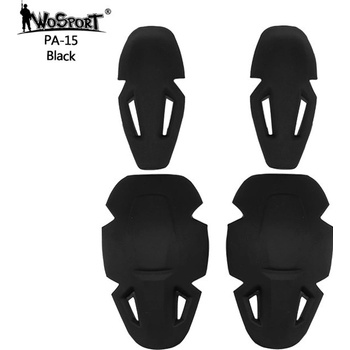 Chrániče kolen a loktů Wosport G4 bez plastů do bojové uniformy černé