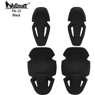 Chrániče kolen a loktů Wosport G4 bez plastů do bojové uniformy černé