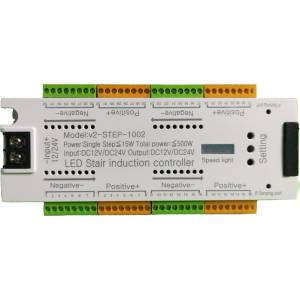  LED Контролер за стъпала/стълбище с два сензора, 32 канала, 12/24V, max 500W (STEP-1002)