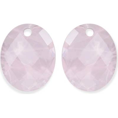 Sparkling Jewels Oválné přívěsky na náušnice z růženínu EAGEM13 RO