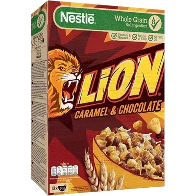 Nestle Зърнена закуска Nestle - Lion, с карамел и шоколад, 400 g (12252599)