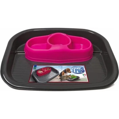 Georplast Съд за храна и вода на подложка 3 в 1 52x41x9 см GEORPLAST Италия 10555