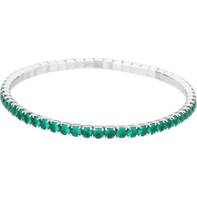Jan Kos jewellery Stříbrný náramek se zeleným kamenem MHT-74