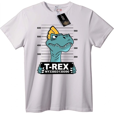 NOONEBRAND Тениска Досие на T-Rex - 2XL, Black