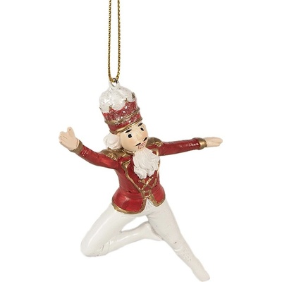 Clayre & Eef Závěsná dekorace Louskáček 8*2*11 cm