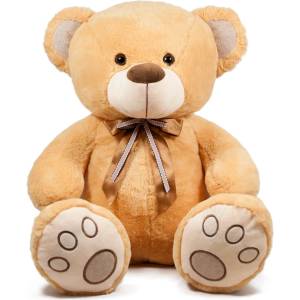 Amek Toys Плюшено мече с двойна панделка 2 цвята 40 см - igrachko
