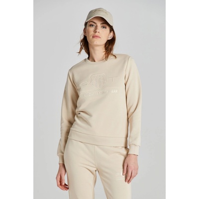 Gant Reg Tonal Shield C-Neck Sweat hnedá