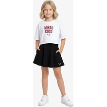 Crop top tričko potlač biela červená