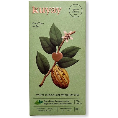 Kuyay bílá čokoláda Amazonas Bagua Grande Jahuanga with matcha 70 g