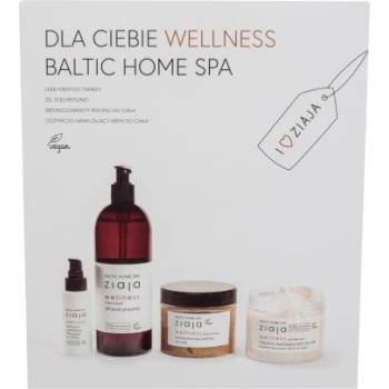 Ziaja Baltic Home Spa Wellness Set подаръчен комплект: дневен крем за лице Baltic Home Spa Wellness 50 ml + пилинг за тяло Baltic Home Spa Wellness Chocolate 300 ml + крем за тяло Baltic Home Spa Wellness Chocolate 300 ml + душ гел Baltic Home Spa Wellnes