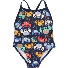 Boboli /Španělsko/ Dívčí jednodílné plavky Boboli Funny Crabs tmavě modré