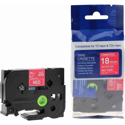 Compatible Съвместима лента с Brother TZ-445 / TZe-445, 18mm x 8m, бял печат / червен фон (TZe-445)