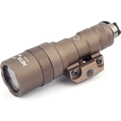 Night Evolution Taktická svítilna M300B Mini Scout LED s RIS montáží na zbraň Dark Earth
