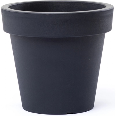 PlasticFuture Květináč Lofly antracit, 24,5 cm