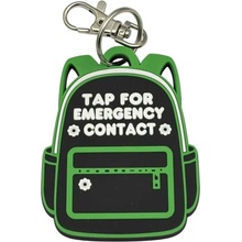 Kľúčenka Emergency NFC čip batoh černá zelená